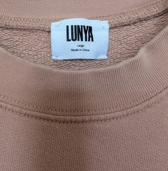 Lunya Silksweats Pink Dusty Rose Sweatshirt sz L - Picture 3 of 6